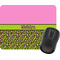 Pink & Lime Green Leopard Rectangular Mouse Pad