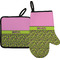 Pink & Lime Green Leopard Neoprene Oven Mitt and Pot Holder Set