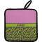 Pink & Lime Green Leopard Pot Holder - Single w/ Name or Text