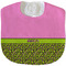 Pink & Lime Green Leopard New Baby Bib - Closed and Folded