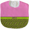 Pink & Lime Green Leopard Velour Baby Bib w/ Name or Text