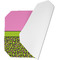 Pink & Lime Green Leopard Octagon Placemat - Single front (folded)