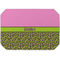 Pink & Lime Green Leopard Octagon Placemat - Single front