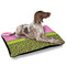 Pink & Lime Green Leopard Outdoor Dog Beds - Large - IN CONTEXT