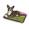 Pink & Lime Green Leopard Outdoor Dog Beds - Medium - IN CONTEXT
