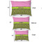 Pink & Lime Green Leopard Outdoor Dog Beds - SIZE CHART