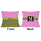 Pink & Lime Green Leopard Outdoor Pillow - 16x16