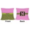 Pink & Lime Green Leopard Outdoor Pillow - 18x18