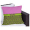 Pink & Lime Green Leopard Outdoor Pillow