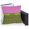 Pink & Lime Green Leopard Outdoor Pillow - 16" (Personalized)