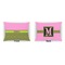 Pink & Lime Green Leopard  Outdoor Rectangular Throw Pillow (Front and Back)