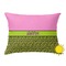 Pink & Lime Green Leopard Outdoor Throw Pillow (Rectangular - 12x16)