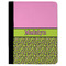 Pink & Lime Green Leopard Padfolio Clipboards - Large - FRONT