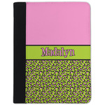 Pink & Lime Green Leopard Padfolio Clipboard - Small (Personalized)
