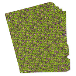 Pink & Lime Green Leopard Binder Tab Divider Set (Personalized)