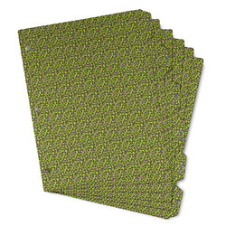 Pink & Lime Green Leopard Binder Tab Divider - Set of 6 (Personalized)