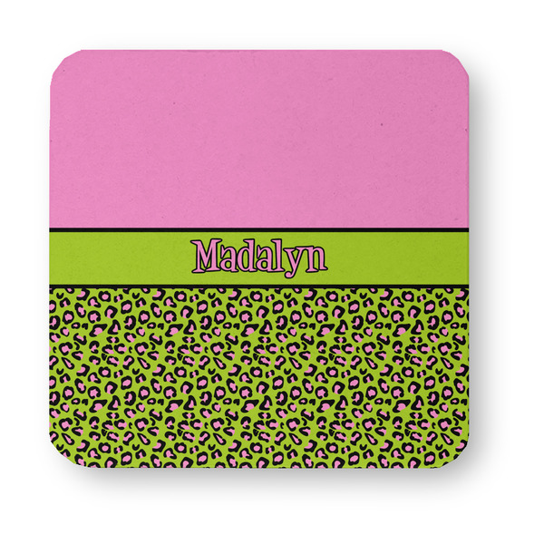 Pink & Lime Green Leopard Paper Coasters - Approval