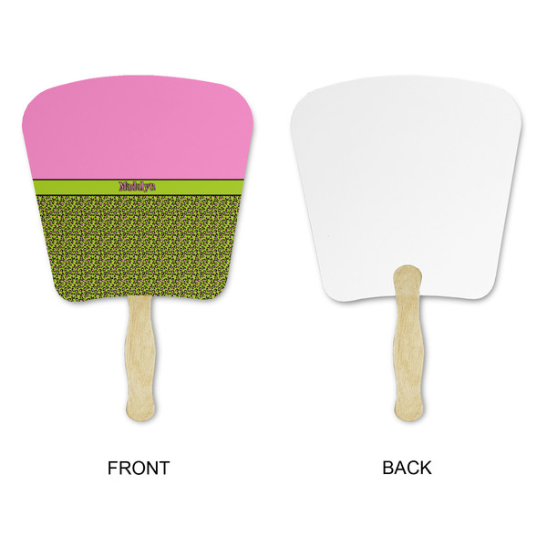 Pink & Lime Green Leopard Paper Fans - Approval