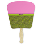 Pink & Lime Green Leopard Paper Fan (Personalized)