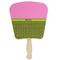 Pink & Lime Green Leopard Paper Fan (Personalized)