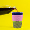 Pink & Lime Green Leopard Party Cup Sleeves - without bottom - Lifestyle