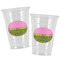 Pink & Lime Green Leopard Party Cups - 16oz - Alt View