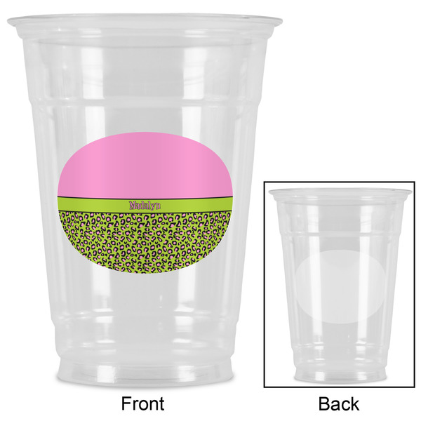 Pink & Lime Green Leopard Party Cups - 16oz - Approval