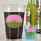 Pink & Lime Green Leopard Party Cups - 16oz - In Context