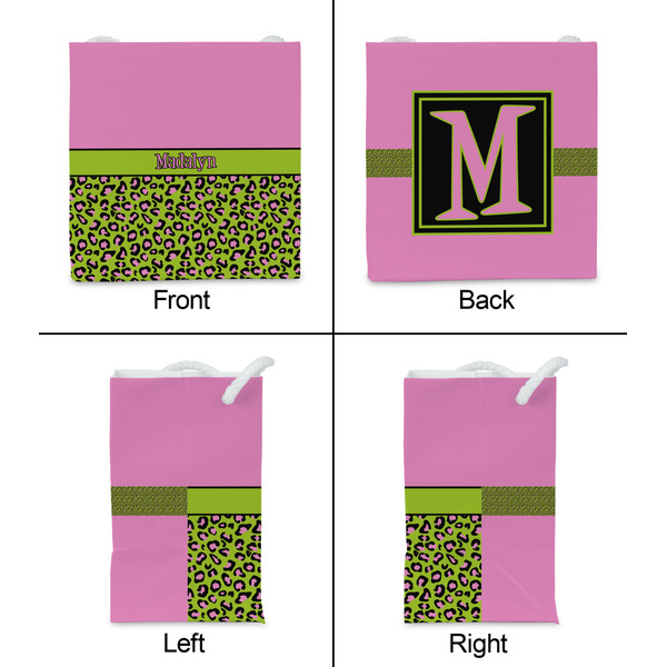 Pink & Lime Green Leopard Party Favor Gift Bag - Gloss - Approval