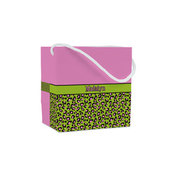 Pink & Lime Green Leopard Party Favor Gift Bags (Personalized)