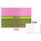 Pink & Lime Green Leopard Disposable Paper Placemat - Front & Back