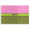 Pink & Lime Green Leopard Disposable Paper Placemat - Front View