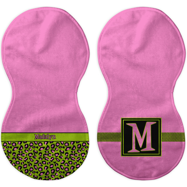 Pink & Lime Green Leopard Peanut Shaped Burps - Approval