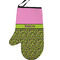 Pink & Lime Green Leopard Personalized Oven Mitt - Left