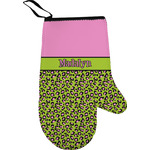 Pink & Lime Green Leopard Oven Mitt (Personalized)