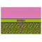 Pink & Lime Green Leopard Personalized Placemat (Front)