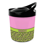 Pink & Lime Green Leopard Plastic Ice Bucket (Personalized)