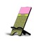 Pink & Lime Green Leopard Cell Phone Stand (Small) (Personalized)