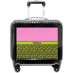Pink & Lime Green Leopard Pilot / Flight Suitcase (Personalized)