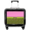 Pink & Lime Green Leopard Pilot Bag Luggage with Wheels