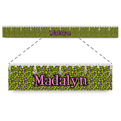 Pink & Lime Green Leopard Plastic Ruler - 12" (Personalized)