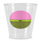 Pink & Lime Green Leopard Plastic Shot Glass (Personalized)