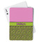 Pink & Lime Green Leopard Playing Cards - Front View