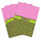Pink & Lime Green Leopard Playing Cards - Hand Back View