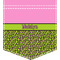 Pink & Lime Green Leopard Iron On Faux Pocket (Personalized)