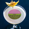 Pink & Lime Green Leopard Printed Drink Topper - Medium - In Context