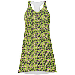 Pink & Lime Green Leopard Racerback Dress - X Small
