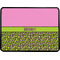 Pink & Lime Green Leopard Rectangular Car Hitch Cover w/ FRP Insert