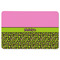 Pink & Lime Green Leopard Rectangular Fridge Magnet - FRONT