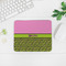 Pink & Lime Green Leopard Rectangular Mouse Pad - LIFESTYLE 2